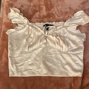 Size small silk cropped top